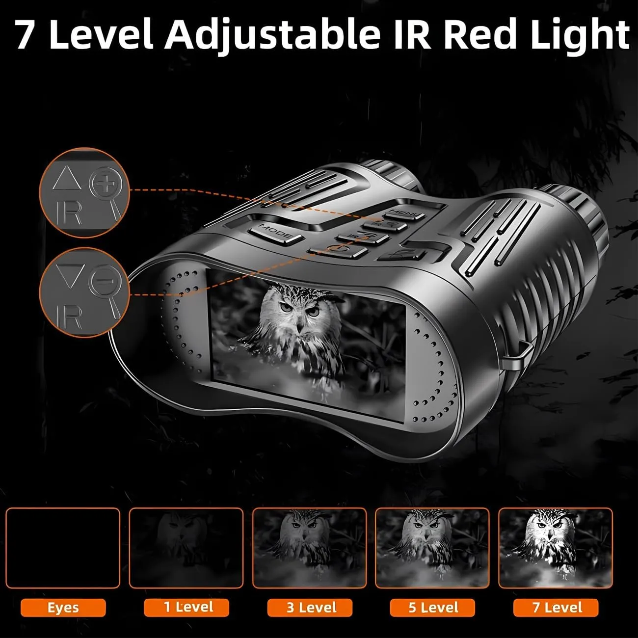 Night Vision Goggles Binoculars for Adults, 36MP 4K 8X Infrared Night Vision Binoculars Scopes Head Mount with 32GB TF Card 3.2" TFT Screen Night Hunting Binoculars for Save Photo & Video (NV2180)