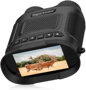 Night Vision Goggles for Adults, Digital Infrared Binoculars 10X Optical & 8X Digital Zoom, 4" Display Screen, 32G SD Card(Black)