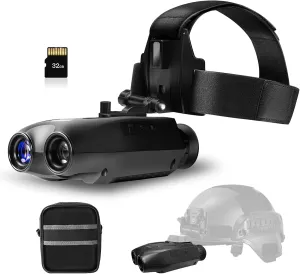 Night Vision Goggles Head Mounted, [2024 Upgrade] 4K Night Vision Binoculars for Adults, 1312FT FHD Infrared Night Vision Goggles for Helmet, Digital Night Vision for Hunting （03）