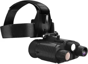 Night-Vision Goggles Head Mounted, 4K HD IR Night Vision Binoculars with 8X Digital Zoom, Save Photo and Video with 32GB Memory Card