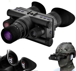 Night Vision Goggles, Helmet Mounted Night Vision Monocular for Adults, 4K UHD 40MP 5-Levels Infrared 8X Digital Zoom Military Grade Binoculars with 32GB Memory Card