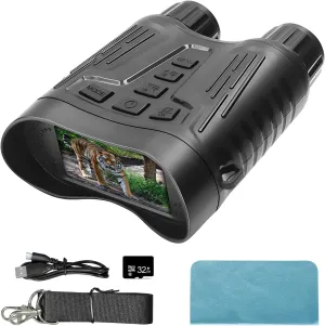 Night Vision Goggles-Night Vision Binoculars 4K Infrared Night Vision Binoculars for Adults Night-Vision Scope for Darkness 32GB Card for Photo