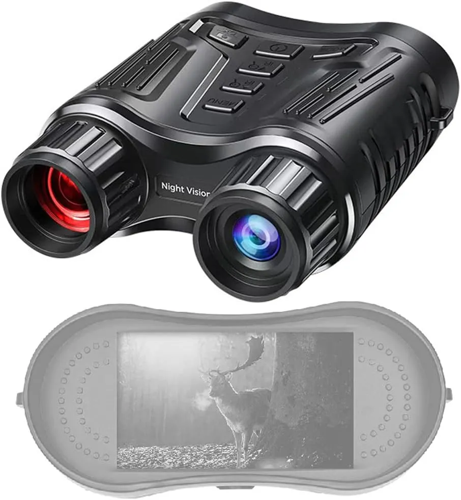Night Vision Goggles - Over 1000FT Range, 3.2" Screen, 4K Video Recording, HD 36M Image & Video, with 2600mAh Fast Charging Battery 8X Digital Zoom, for Surveillance, Security and Wildlife Observation