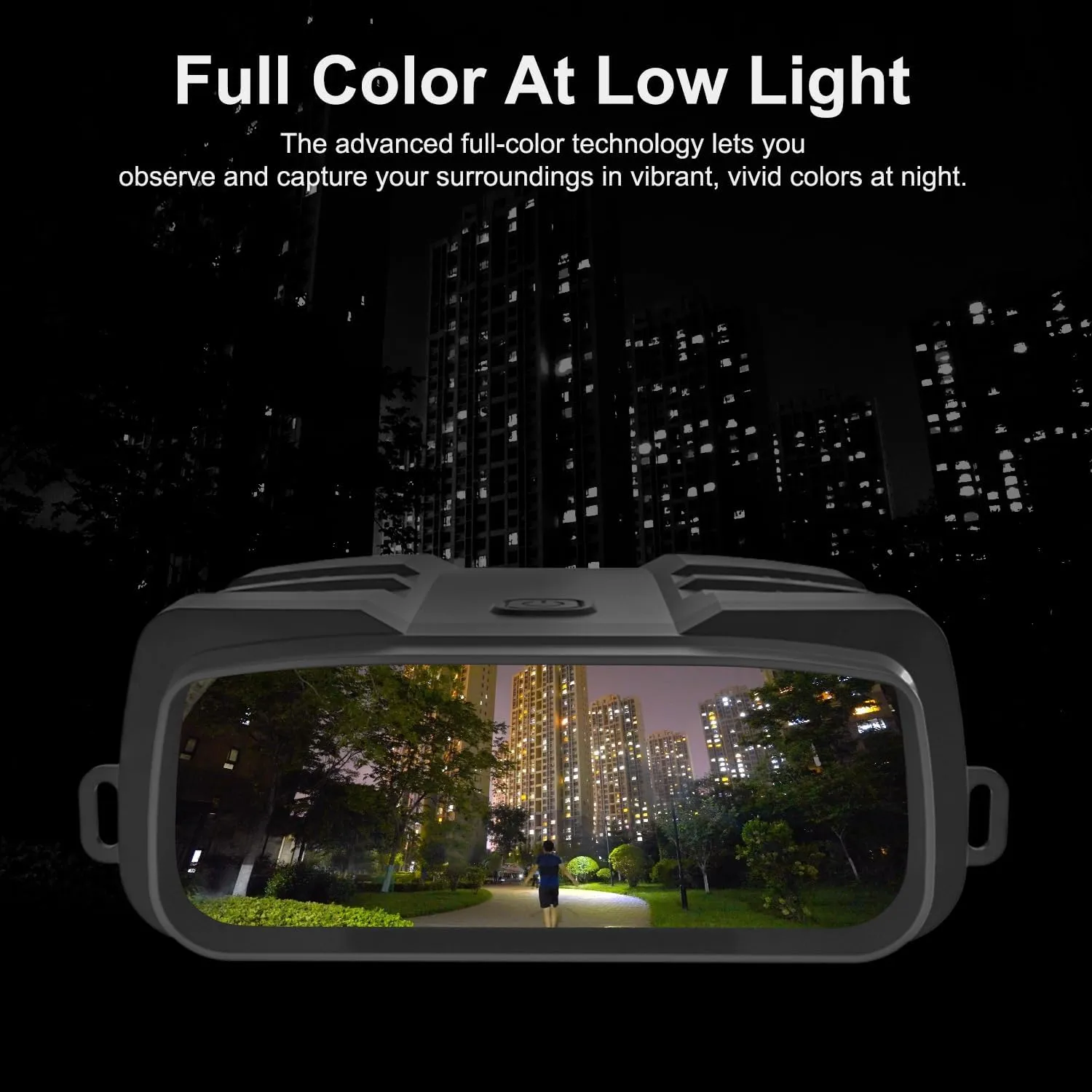 Night Vision Goggles, True 4K Full-Color Night Vision Binoculars, Built-in Powerful Focusable IR, 6000mAh Rechargeable Battery, Super Large Display, Long Viewing Range, Free 64GB Card (Black)