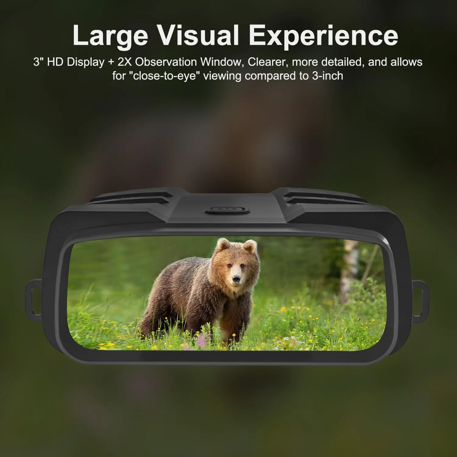 Night Vision Goggles, True 4K Full-Color Night Vision Binoculars, Built-in Powerful Focusable IR, 6000mAh Rechargeable Battery, Super Large Display, Long Viewing Range, Free 64GB Card (Black)