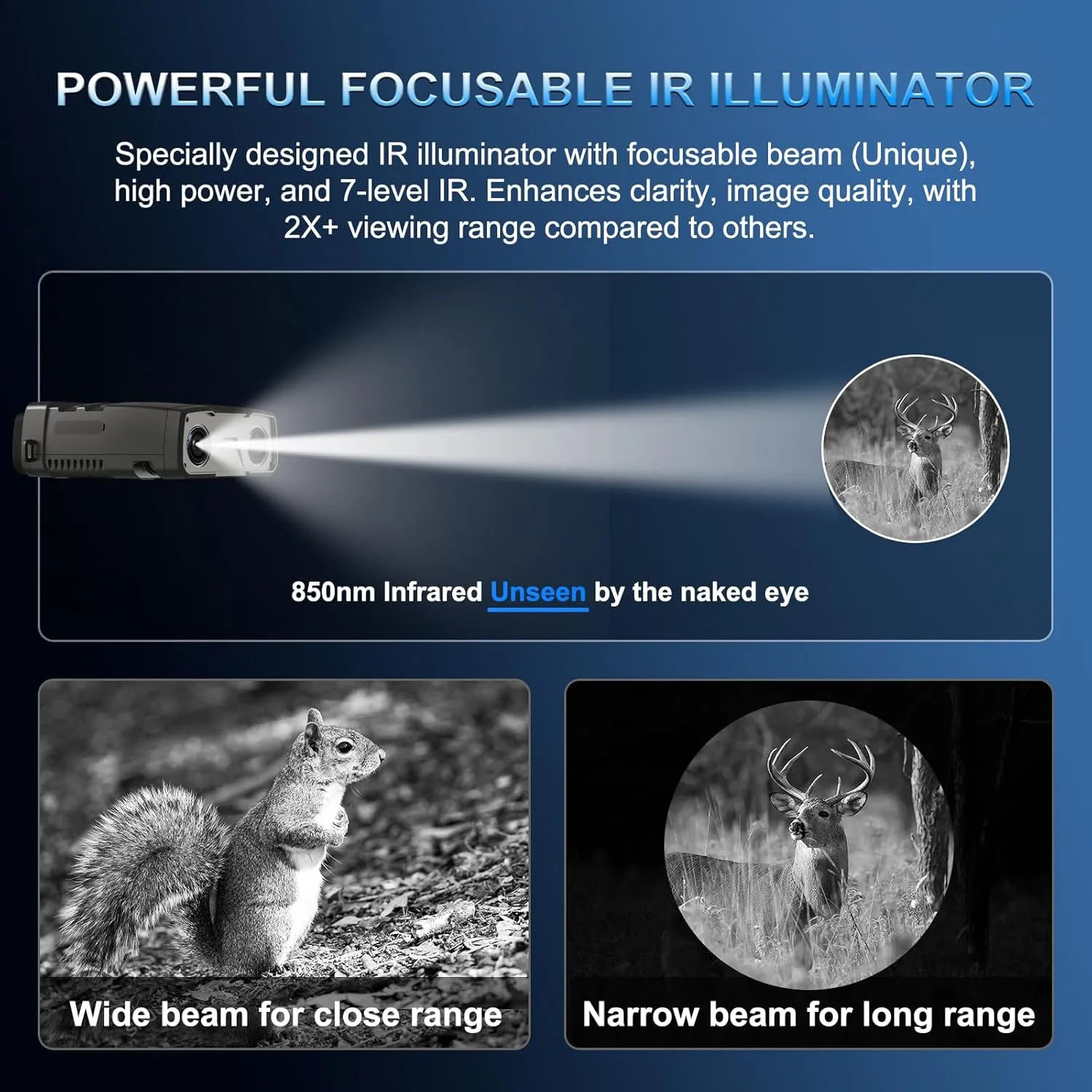 Night Vision Goggles, True 4K Night Vision Binoculars, Built-in Powerful Focusable IR, 6000mAh Rechargeable Battery, Super Large Display, Long Viewing Range, Free 64GB Card (Silver 4k Pro)