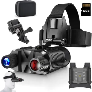 Night Vision Goggles（2nd Generation Upgrade）-Night Vision Binoculars,1312FT Digital Infrared Head Mounted Night Vision,Compatible with Military Tactical FastMICH Helmet