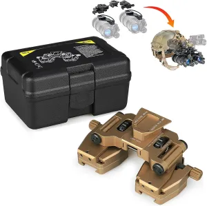 Night Vision Helmet Bracket ，Light Weight Dual Tube Mounting System IC AN/PVS-14LW for PVS14/PVS18/PVS15/PVS7 Night Vision Binoculars - Aluminum Alloy Surface with Military Hard Anodizing