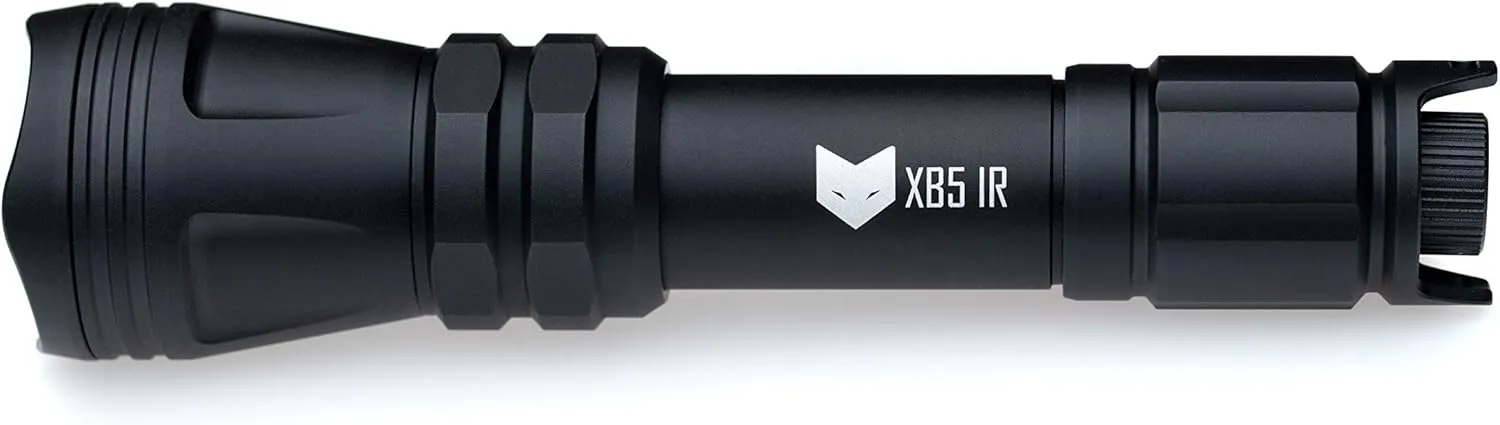 NIGHTFOX XB5 Infrared Flashlight | 940nm Covert Wavelength | IR Illuminator Emits Invisible Light for Use with Night Vision Devices Only | 5W LED | Rapid Focus | Dimmable
