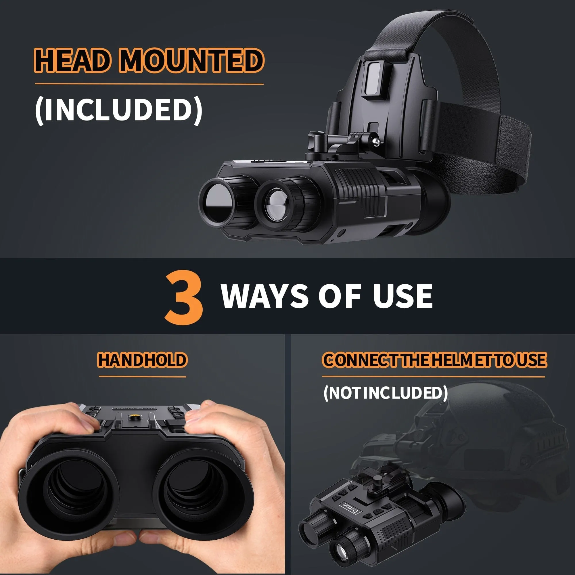 NightHunter Pro-X Tactical Infrared Night Vision Binocular Goggles