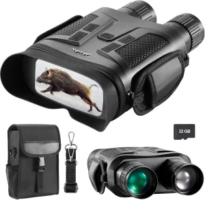Nightiger Day/Night Vision Binoculars with Ranging Function - Large HD Screen, 10X Digital Zoom, 2624FT Viewing Range, 7000mAh Rechargeable Infrared Night Vision Goggles for Adults
