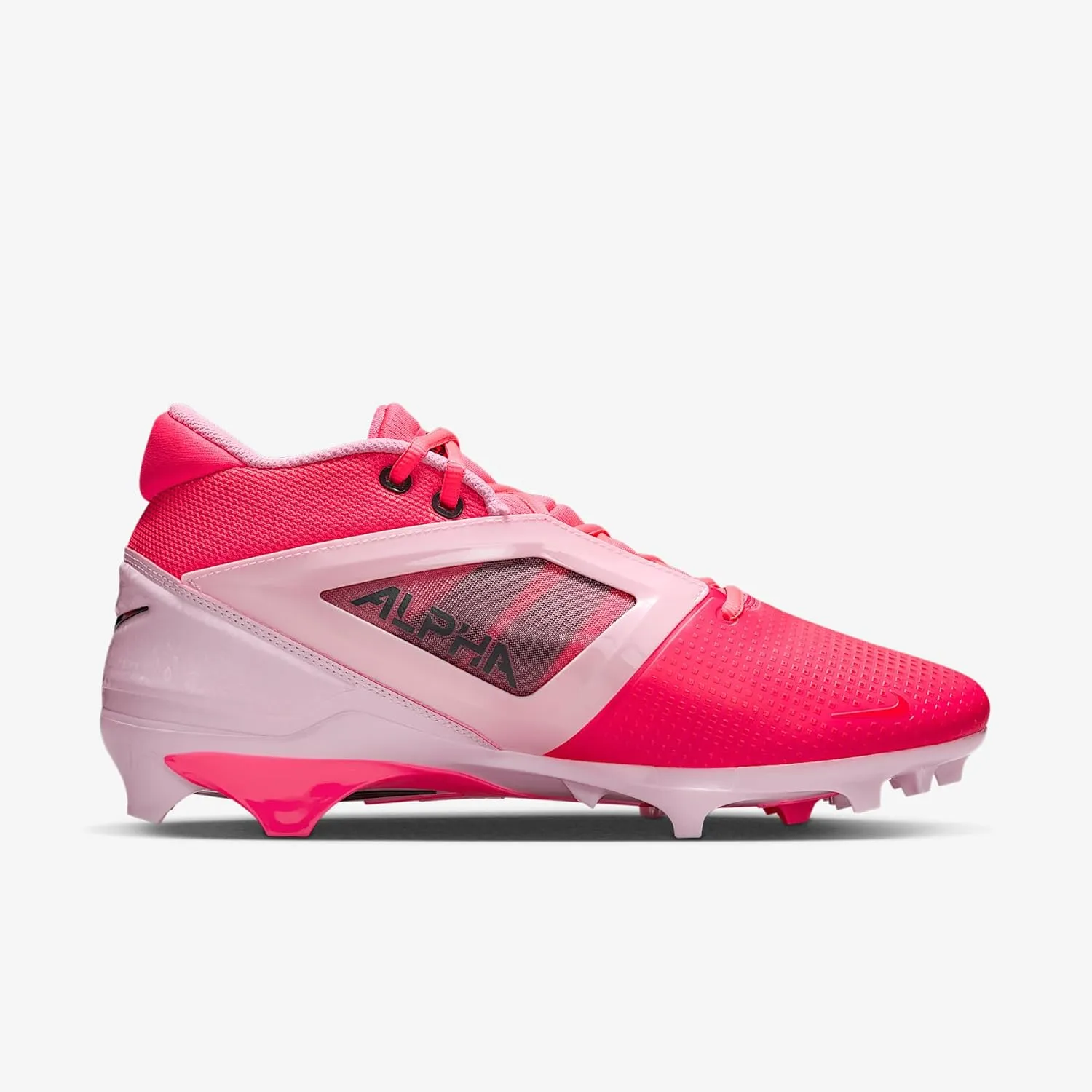Nike Alpha Menace 4 Pro Football Cleats (HJ4568-600, Racer Pink/Pink Foam/Dark Smoke Grey/Dark Grey)