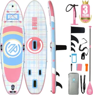 Niphean Inflatable Paddle Board with (Beginner Friendly) StabilTrac Fin and Durable SUP Accessories, 10' Inflatable Stand up Paddle Boards for Adults & Youth, Versatile Yoga Paddle Board, Gift Ideas