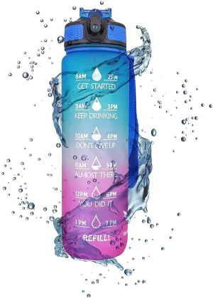 NS Digital 64 oz water bottle, half gallon water bottle with handles Leakproof BPA Free Water jugs for Drinking Motivational water bottles with times to drink for Fitness, Gym,Daily and Outdoor sports