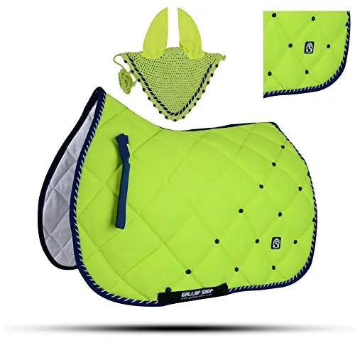 Numnah Horse Saddle Pad With Matching Ear Bonnet (Ship From USA)…