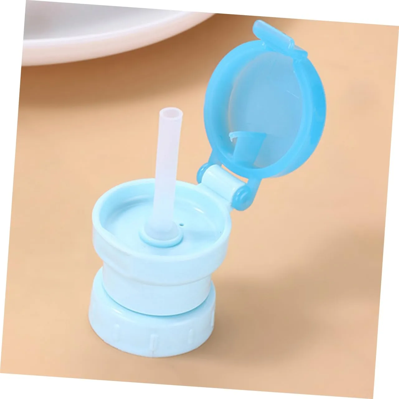 NUOBESTY 1set Water Bottle Adapter Caps with Straws Water Bottle Topper for Safe and Easy to Clean Design 4pcs