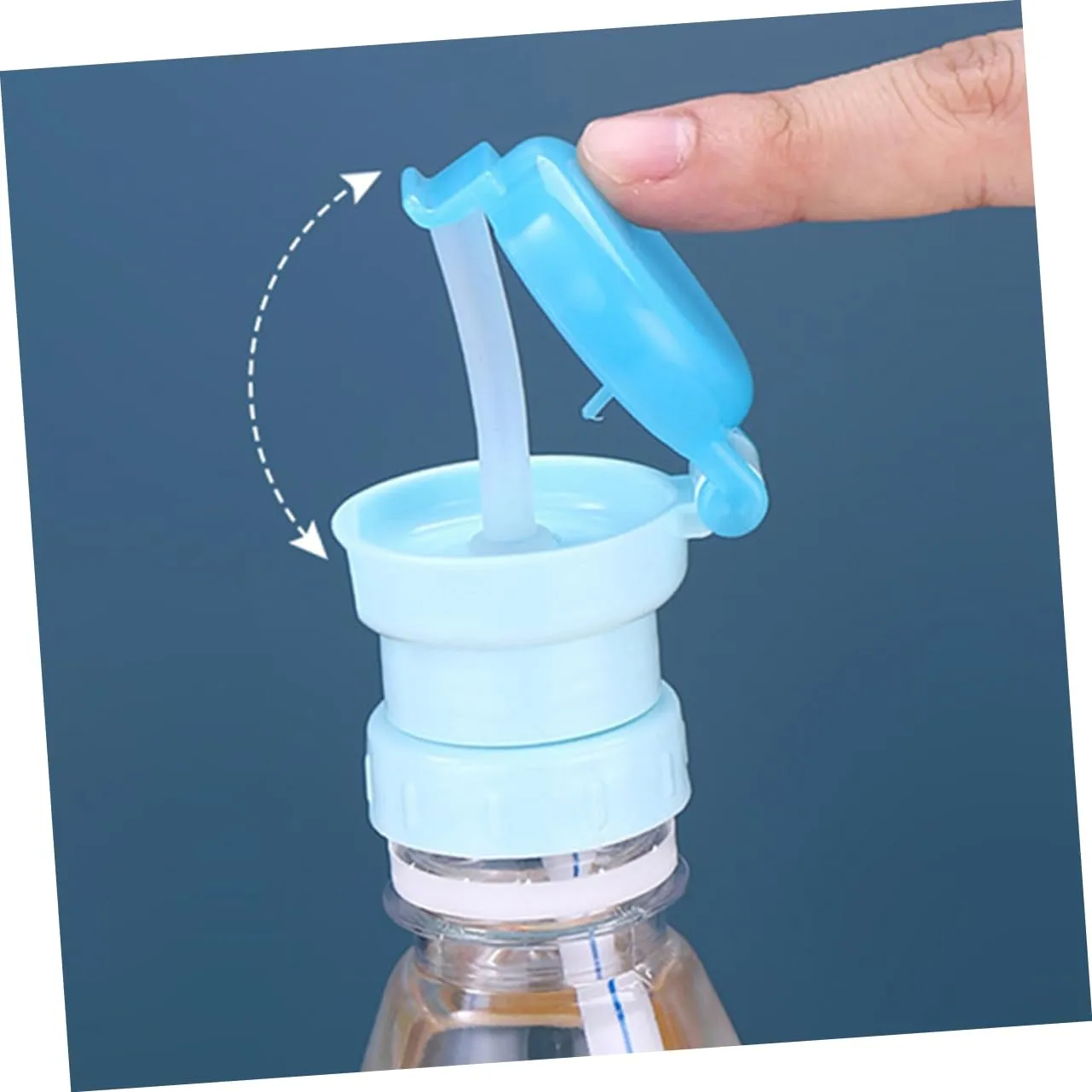 NUOBESTY 1set Water Bottle Adapter Caps with Straws Water Bottle Topper for Safe and Easy to Clean Design 4pcs