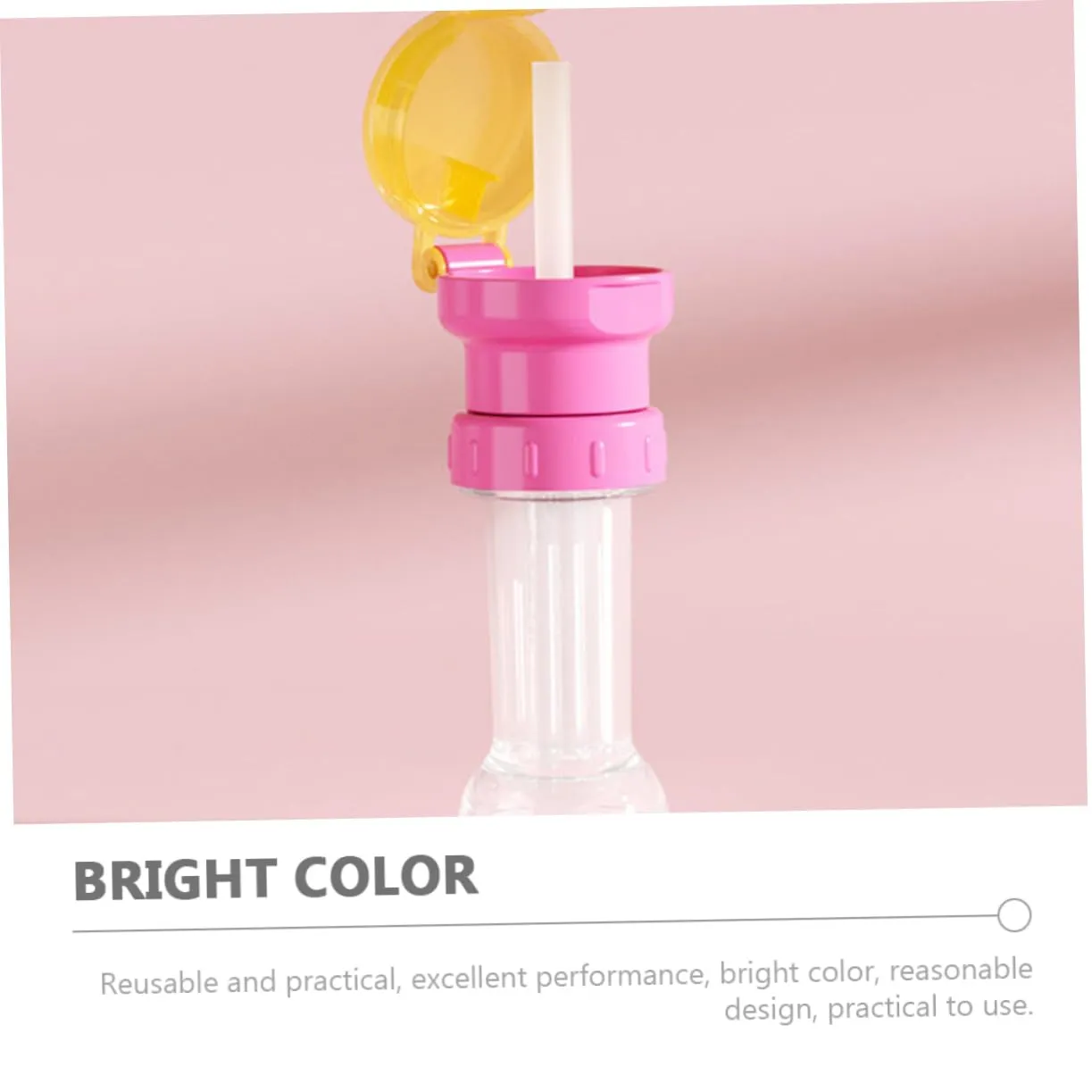 NUOBESTY 4sets 4 Pcs Water Bottle Adapter Caps with Straws Friendly Caps for Various Bottle Safe and Reliable Design Convenient Drink 4pcs*4
