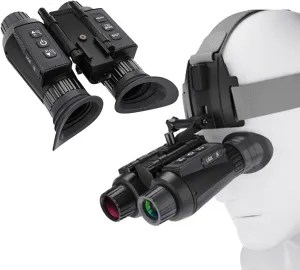 NV8300 Head-Mounted Night Vision Goggles for Adults, 4K 3D Visual Digital Night Vision Binocular with Head Strap and 32GB Memory Card, 7 Gear Infrared, 8X Digital Zoom