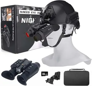 NV8300 Night Vision Goggles Head-Mounted, 3D 4K Thermal Goggles Military Tactical Night Binoculars with Night Vision/Digital Night Vision with 32GB Card to Save Photos/Videos
