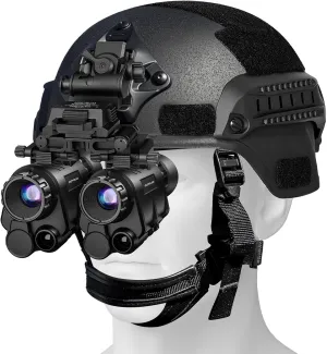 NVG30 Night Vision Goggles for Adults, PVS-14 Helmet Mounted Night Vision Binoculars with 4 Color Modes 4X Magnification, HD Recording & Playback for Hunting Surveillance