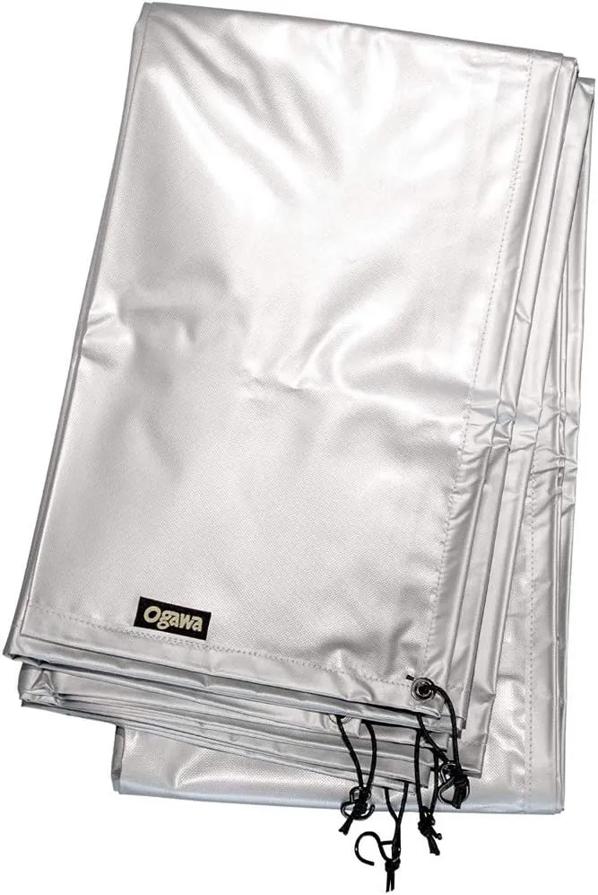Ogawa 1437 Tent Sheet, PVC Multi-Sheet, for Outdoors, Camping, 11.8 x 55.1 inches (300 x 140 cm), Silver (Light Gray)