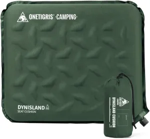 ONETIGRIS Inflatable Seat Cushion - Lightweight Self-Inflating Memory Foam Seat Cushion for Stadiums, Camping, Bleachers, Airplane Travel,Waterproof Portable