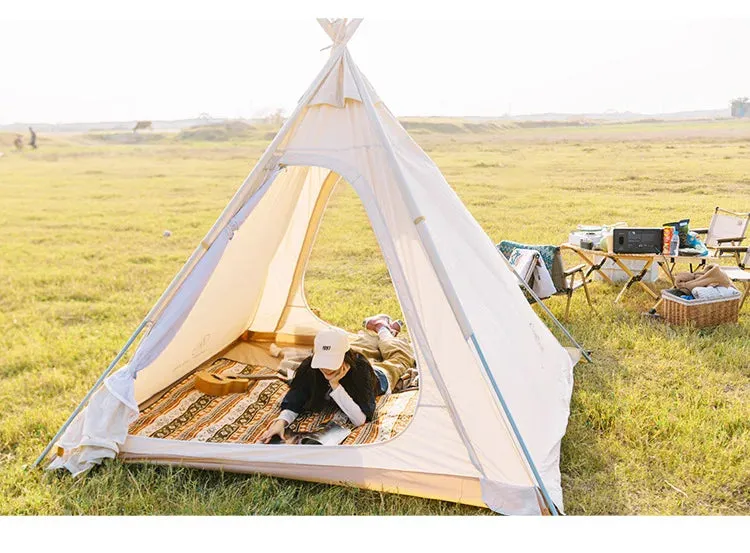 Outdoor Camping Thickened Double Rain Protection Sunscreen Indian Pyramid Wild Sky Curtain Park Mosquito Repellent Tent