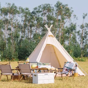 Outdoor Camping Thickened Double Rain Protection Sunscreen Indian Pyramid Wild Sky Curtain Park Mosquito Repellent Tent