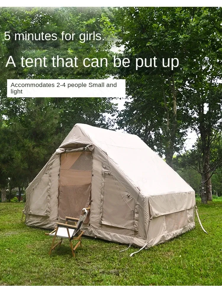 Outdoor Inflatable Camping Tent, Quick Automatic Opening, Family Travel Air Tent, One Bedroom, One Living Room