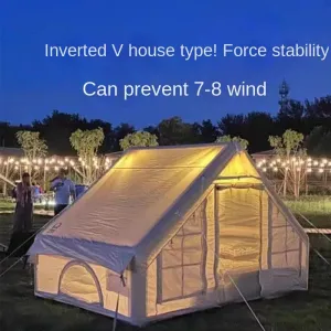 Outdoor Inflatable Camping Tent, Quick Automatic Opening, Family Travel Air Tent, One Bedroom, One Living Room
