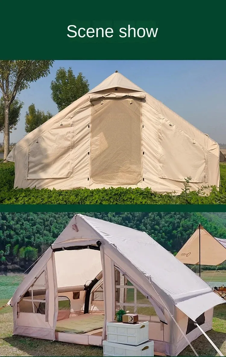 Outdoor Inflatable Camping Tent, Quick Automatic Opening, Family Travel Air Tent, One Bedroom, One Living Room