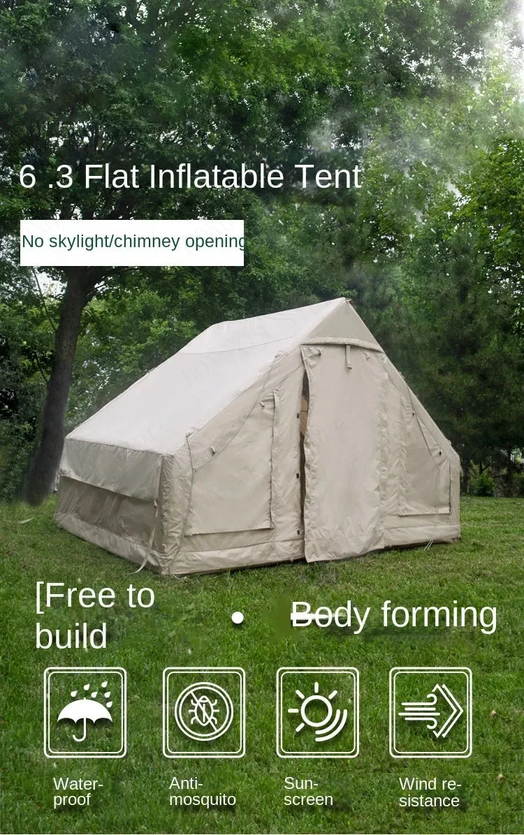 Outdoor Inflatable Camping Tent, Quick Automatic Opening, Family Travel Air Tent, One Bedroom, One Living Room