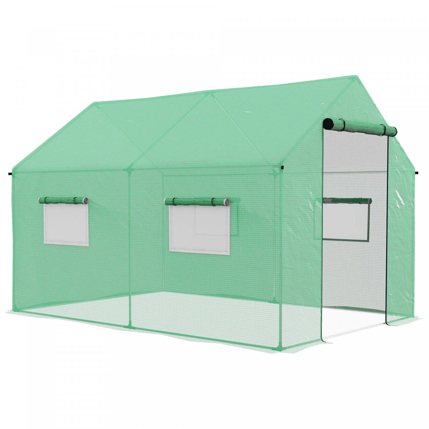 Outsunny Tunnel Greenhouse With Uv-resistant Pe Cover, 6.6' X 10' X 6.6'|Outsunny Serre Tunnel Avec Couverture Pe Resistante Aux Uv