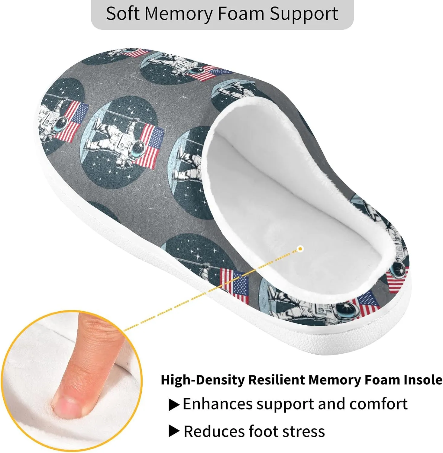 Oyihfvs Unisex Memory Foam Warm Slippers Comfort Soft Casual Shoes for Indoor Outdoor S-XXXL