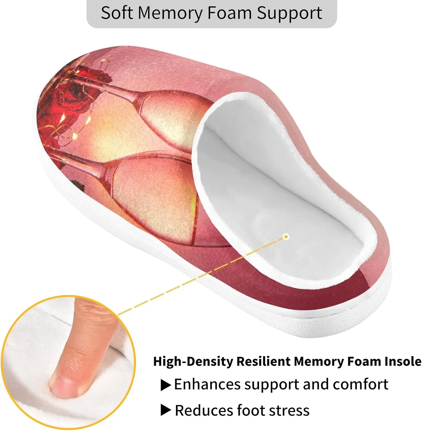 Oyihfvs Unisex Memory Foam Warm Slippers Comfort Soft Casual Shoes for Indoor Outdoor S-XXXL