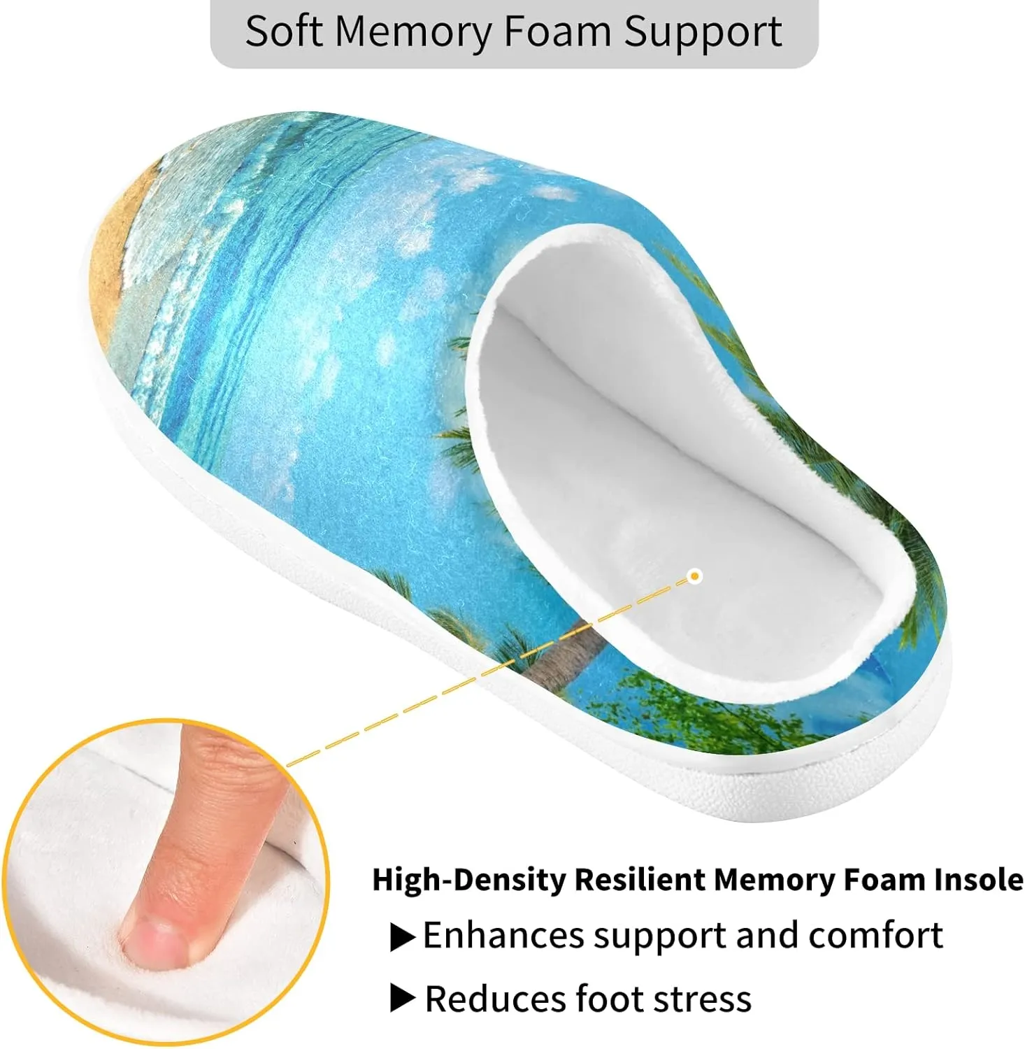 Oyihfvs Unisex Memory Foam Warm Slippers Comfort Soft Casual Shoes for Indoor Outdoor S-XXXL