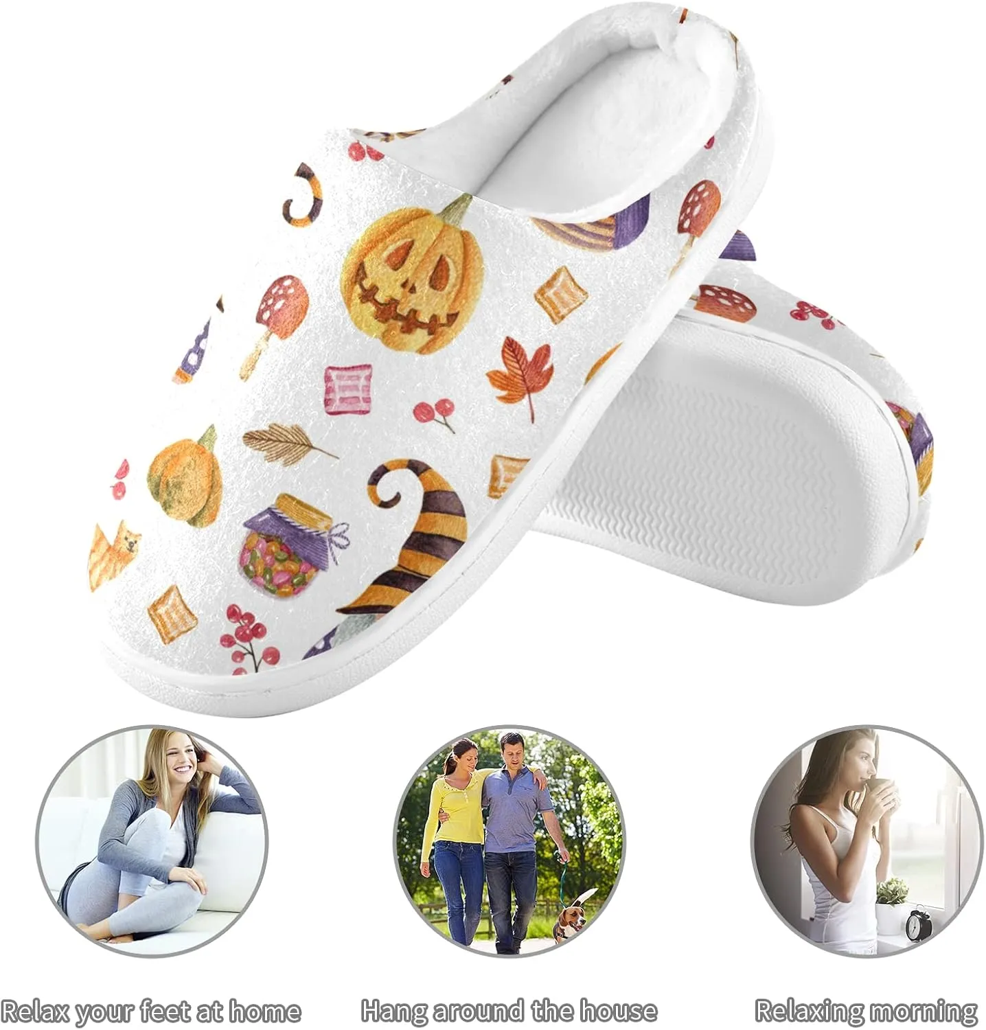 Oyihfvs Unisex Memory Foam Warm Slippers Comfort Soft Casual Shoes for Indoor Outdoor S-XXXL