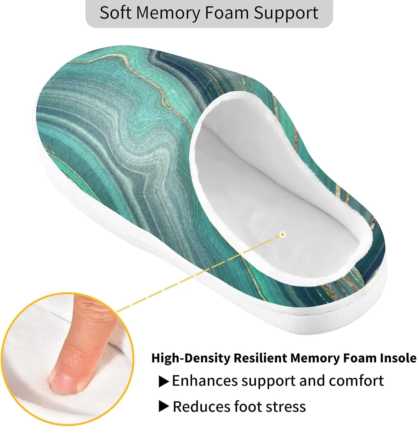 Oyihfvs Unisex Memory Foam Warm Slippers Comfort Soft Casual Shoes for Indoor Outdoor S-XXXL