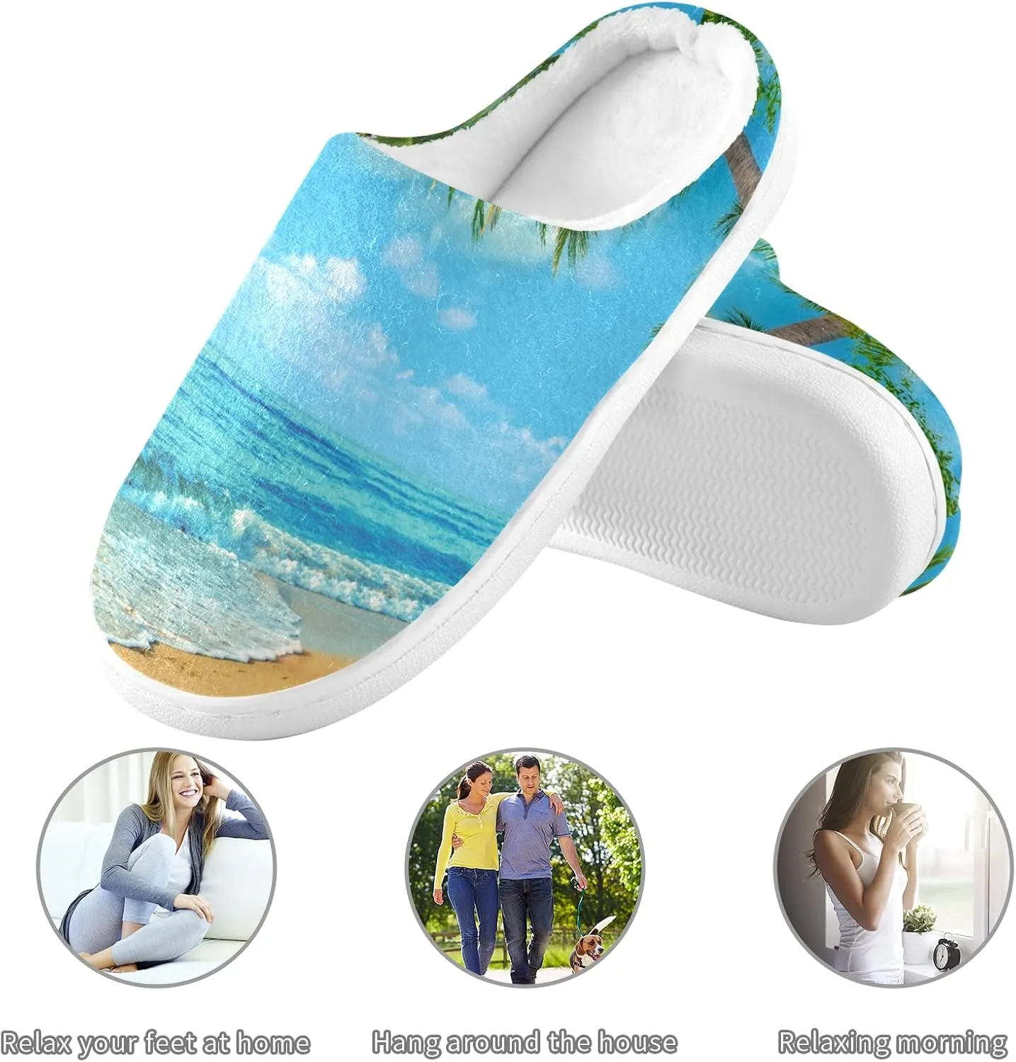 Oyihfvs Unisex Memory Foam Warm Slippers Comfort Soft Casual Shoes for Indoor Outdoor S-XXXL
