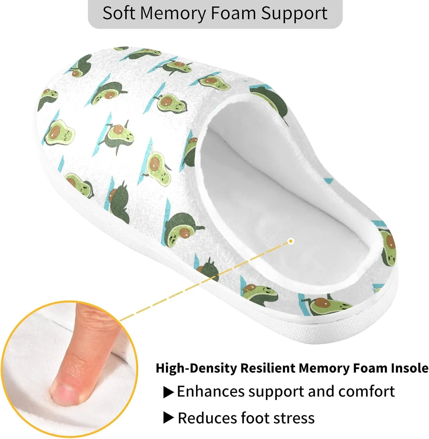 Oyihfvs Unisex Memory Foam Warm Slippers Comfort Soft Casual Shoes for Indoor Outdoor S-XXXL