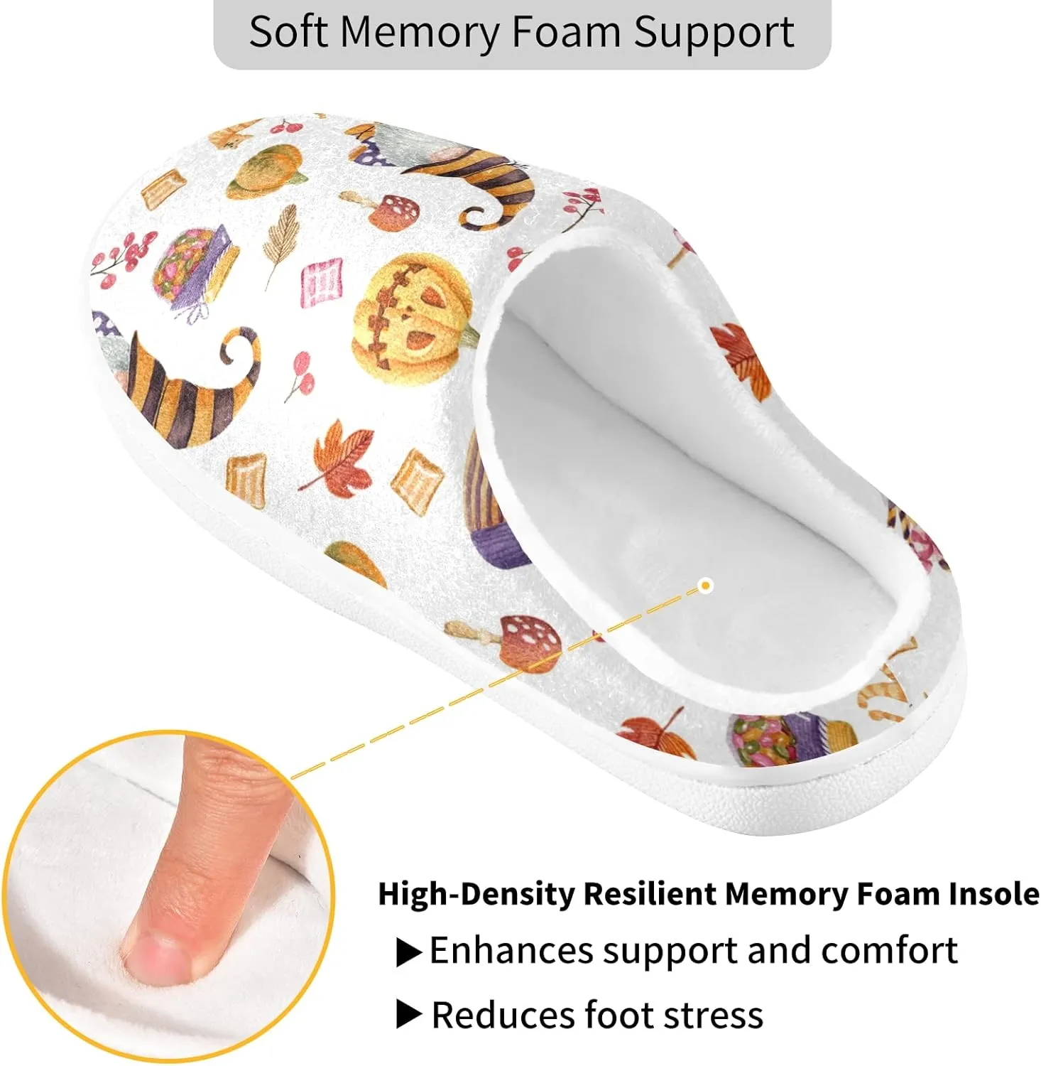 Oyihfvs Unisex Memory Foam Warm Slippers Comfort Soft Casual Shoes for Indoor Outdoor S-XXXL
