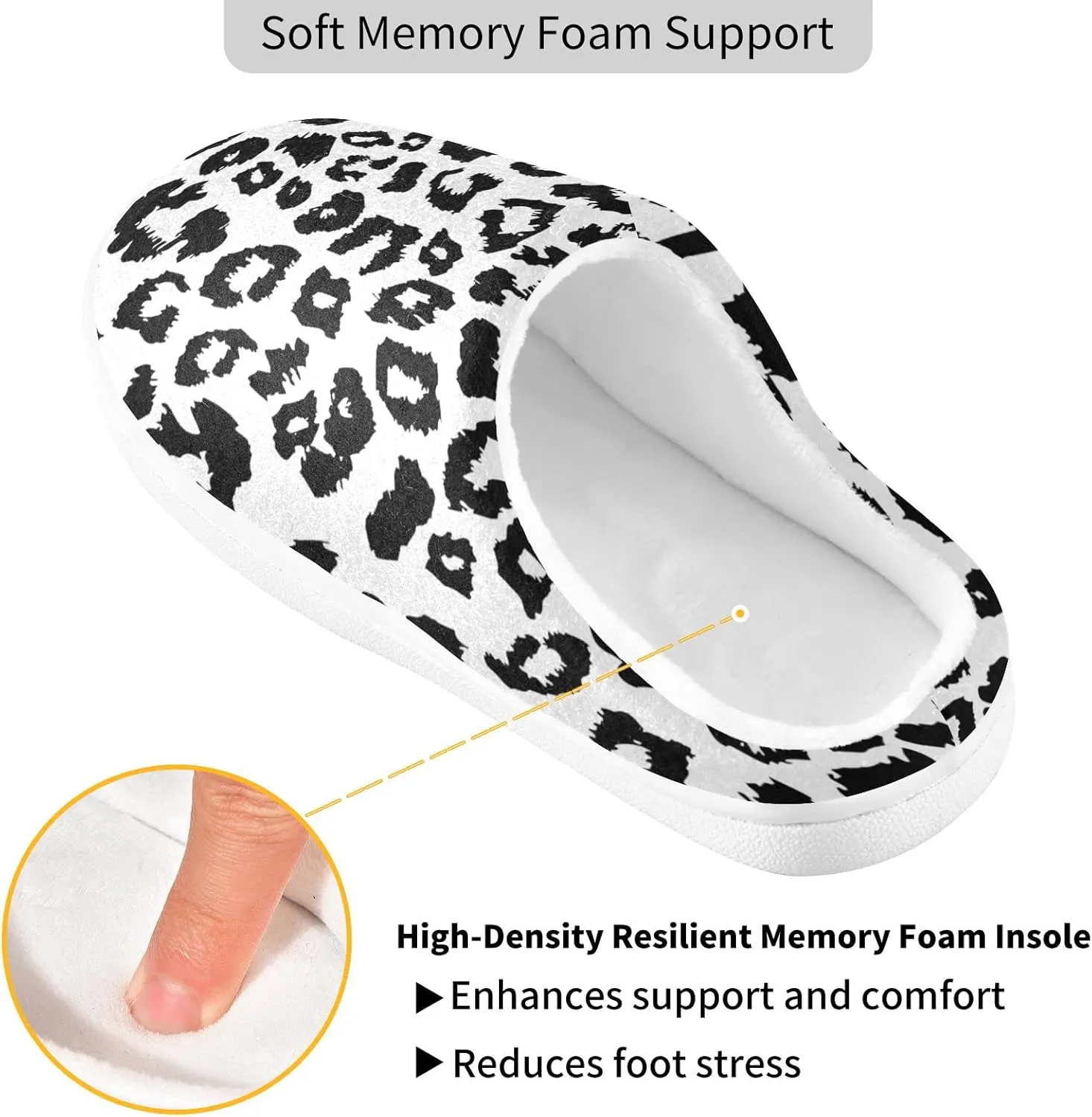 Oyihfvs Unisex Memory Foam Warm Slippers Comfort Soft Casual Shoes for Indoor Outdoor S-XXXL