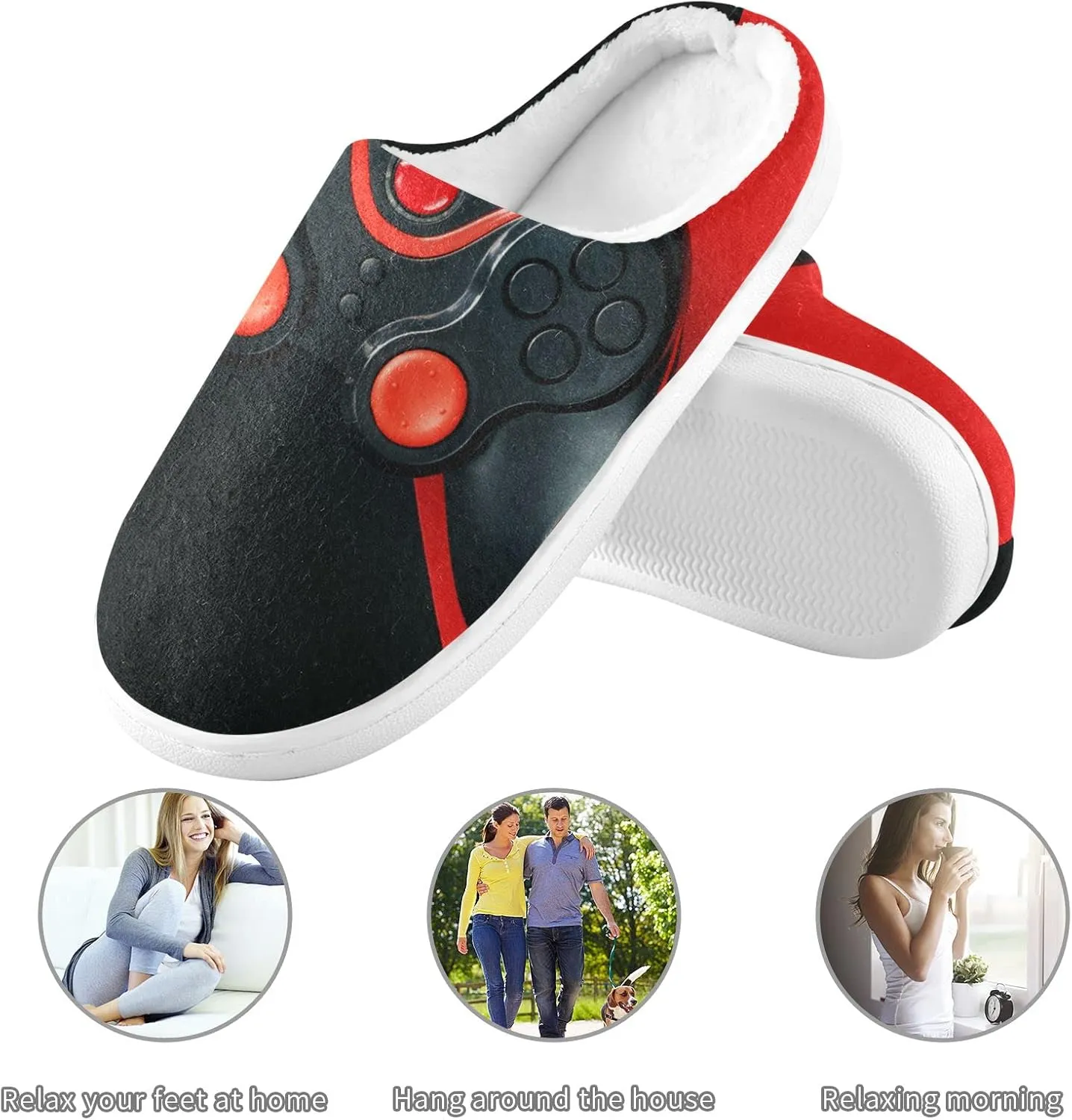 Oyihfvs Unisex Memory Foam Warm Slippers Comfort Soft Casual Shoes for Indoor Outdoor S-XXXL