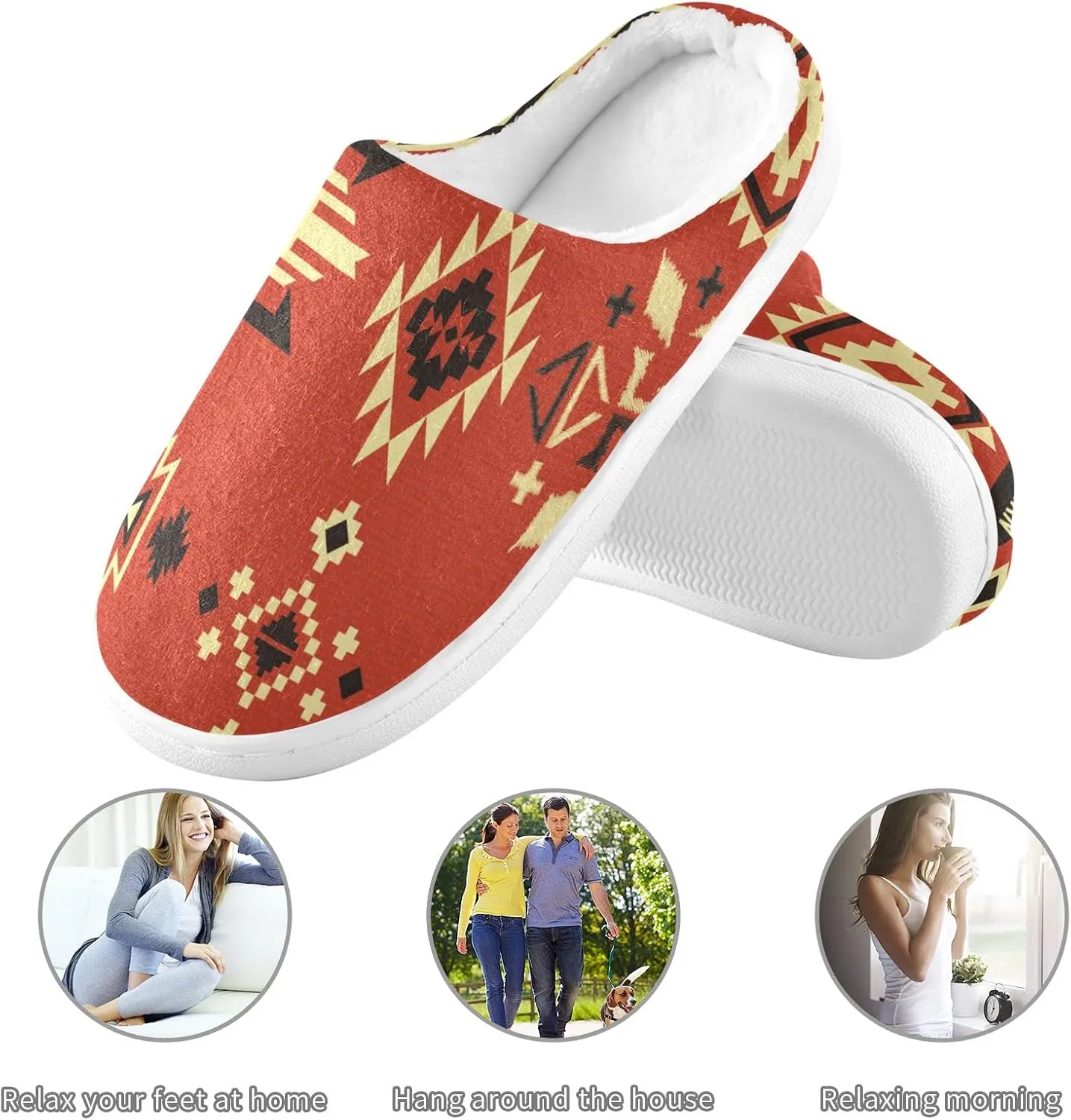 Oyihfvs Unisex Memory Foam Warm Slippers Comfort Soft Casual Shoes for Indoor Outdoor S-XXXL