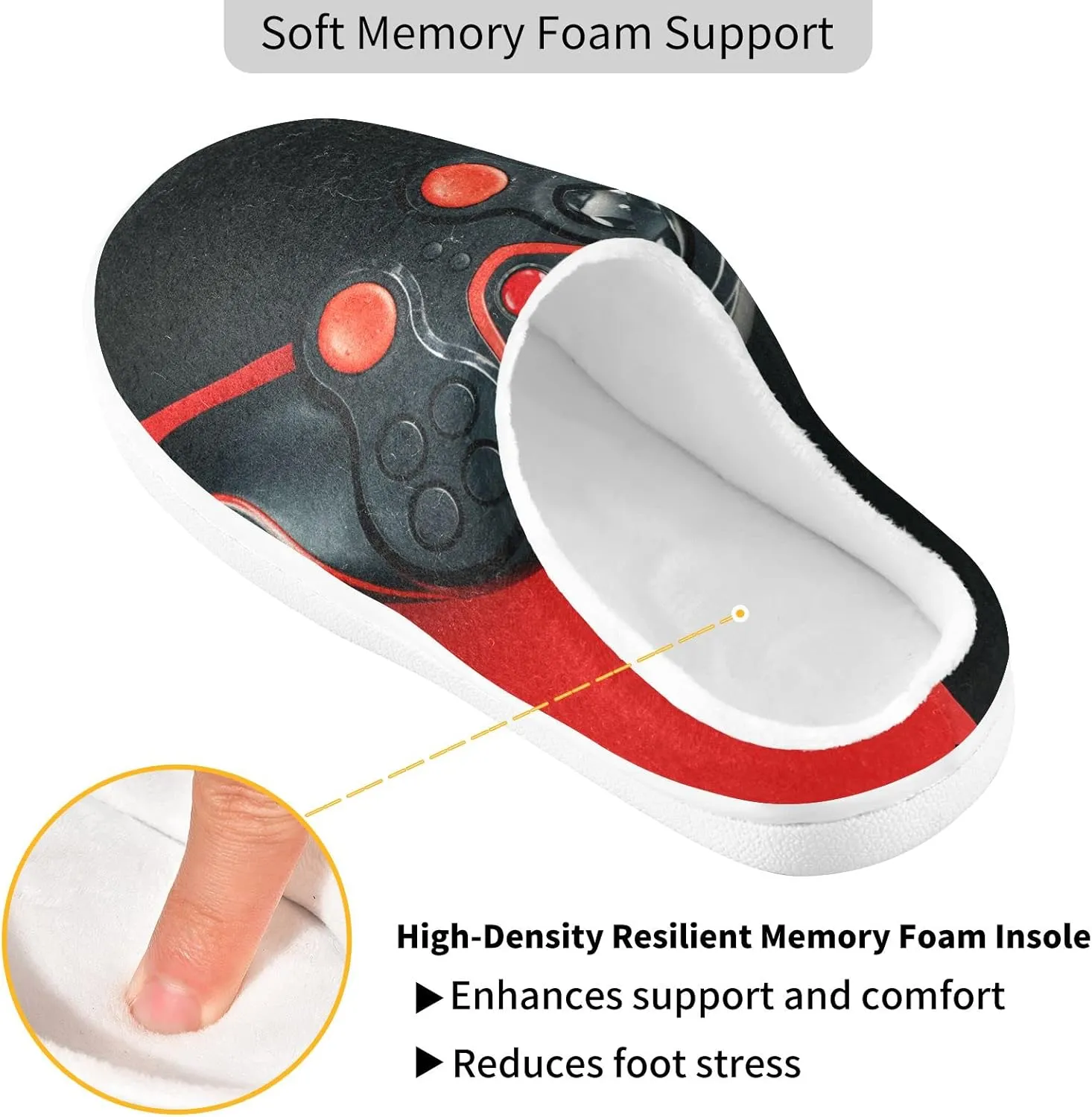 Oyihfvs Unisex Memory Foam Warm Slippers Comfort Soft Casual Shoes for Indoor Outdoor S-XXXL