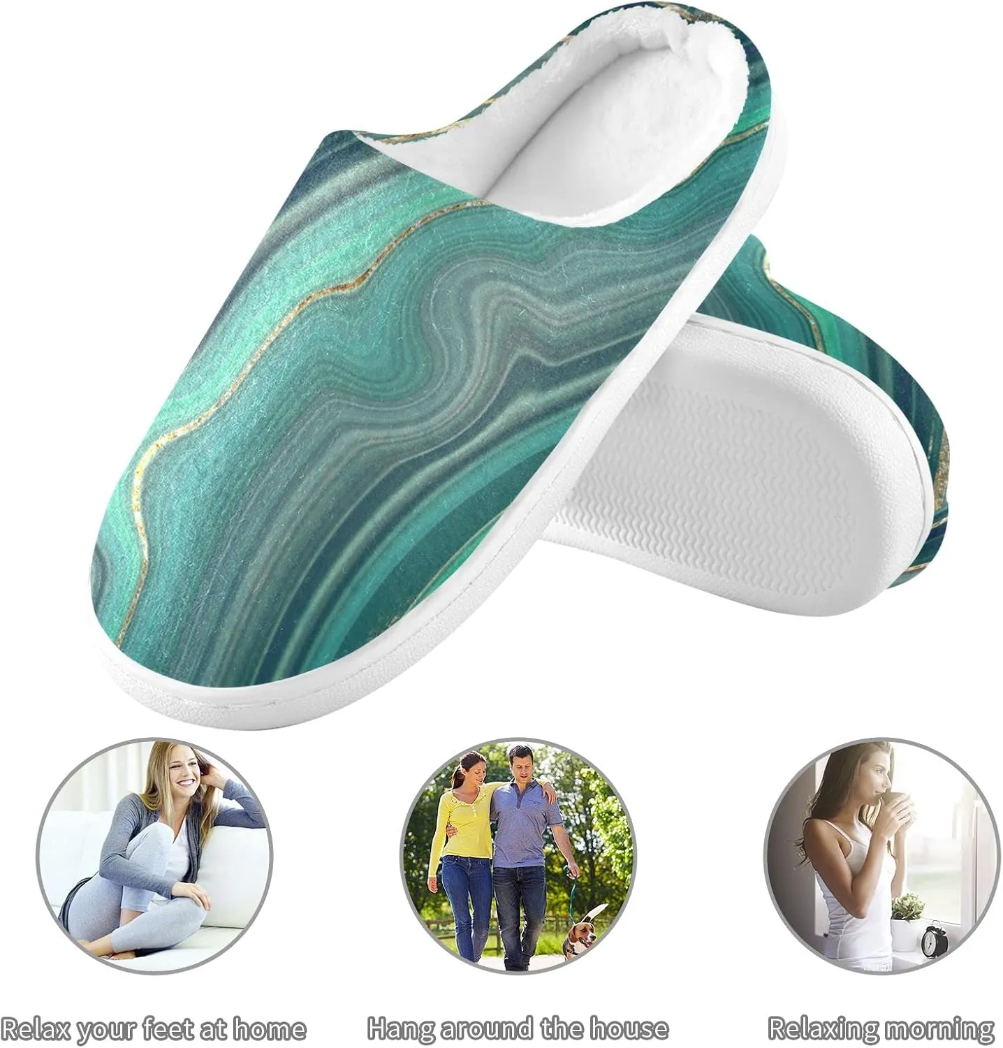 Oyihfvs Unisex Memory Foam Warm Slippers Comfort Soft Casual Shoes for Indoor Outdoor S-XXXL