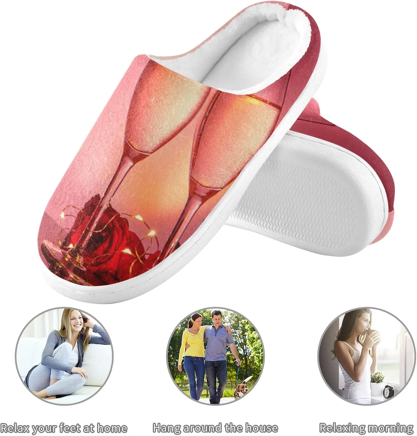 Oyihfvs Unisex Memory Foam Warm Slippers Comfort Soft Casual Shoes for Indoor Outdoor S-XXXL