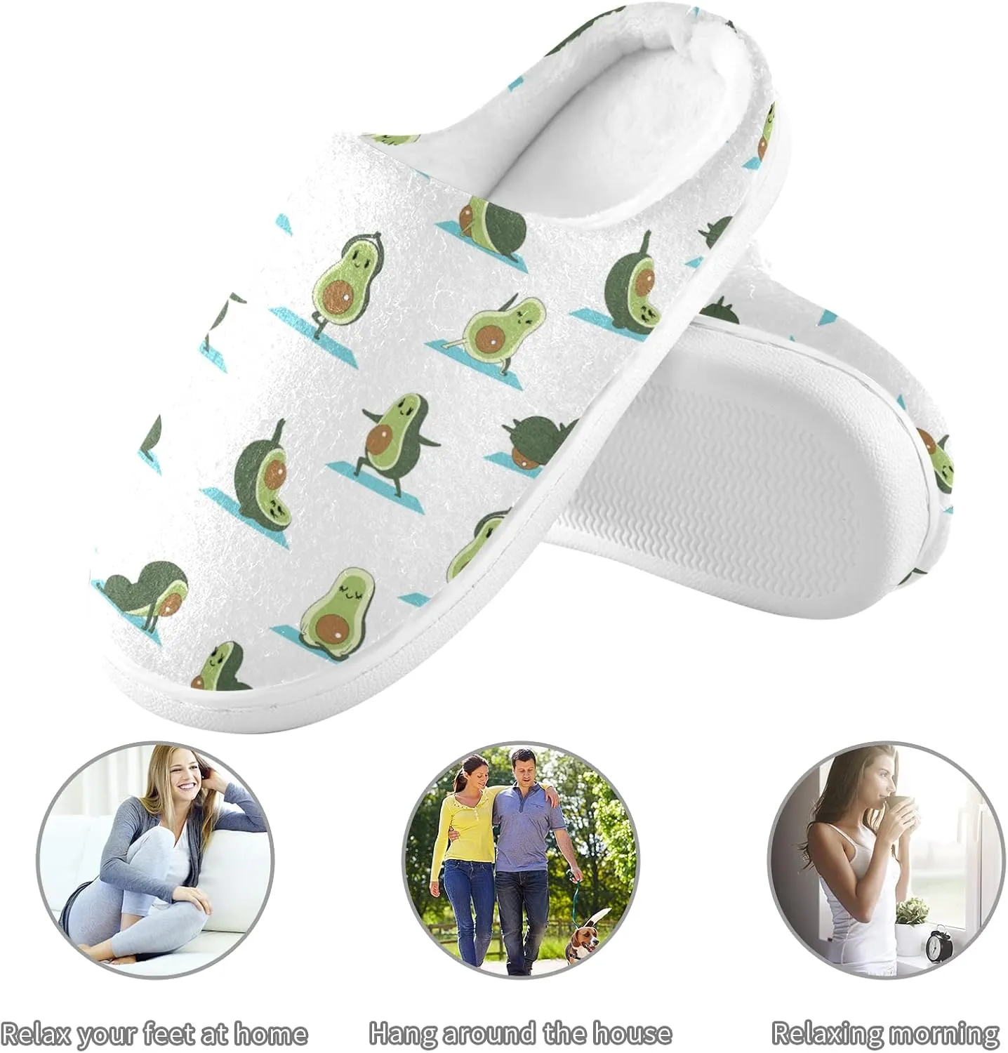 Oyihfvs Unisex Memory Foam Warm Slippers Comfort Soft Casual Shoes for Indoor Outdoor S-XXXL