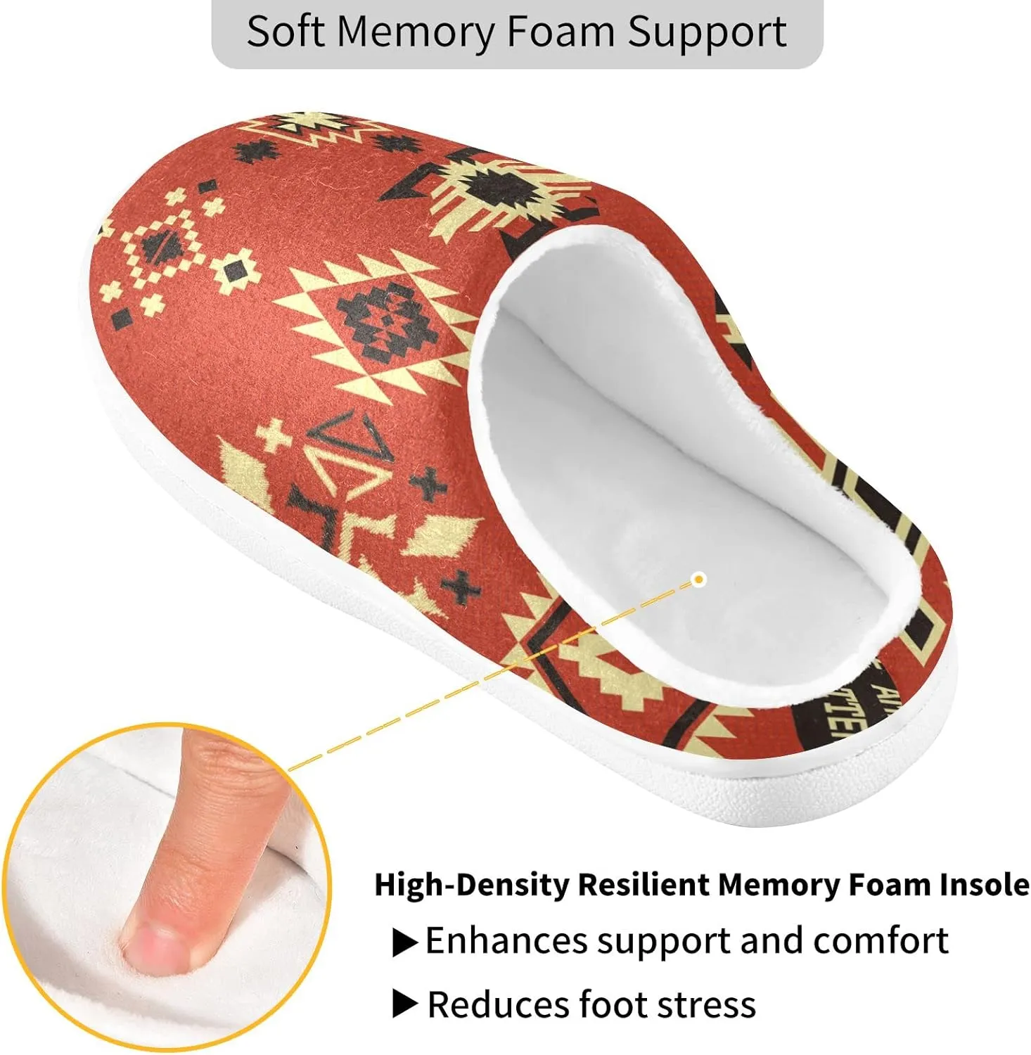 Oyihfvs Unisex Memory Foam Warm Slippers Comfort Soft Casual Shoes for Indoor Outdoor S-XXXL